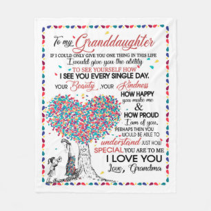 Granddaughter Lovers Letter To My Granddaughter Fleece Blanket