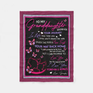 Granddaughter Lovers Letter To My Granddaughter Fleece Blanket
