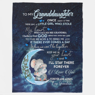 Granddaughter Lovers   Letter To My Granddaughter Fleece Blanket