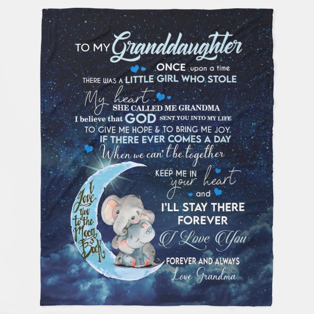 Granddaughter Lovers | Letter To My Granddaughter Fleece Blanket (Front)