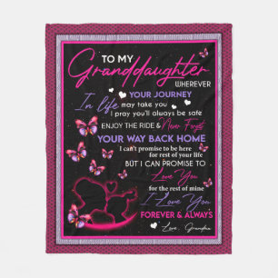 Granddaughter Lovers Letter To My Granddaughter Fleece Blanket