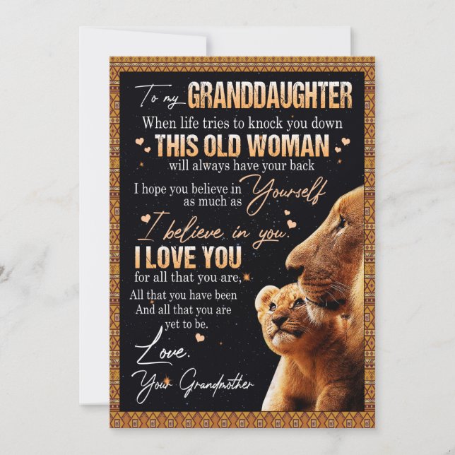 Granddaughter Lovers | Letter To My Granddaughter Holiday Card (Front)