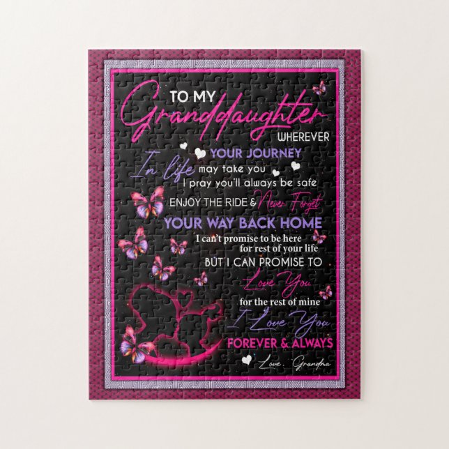 Granddaughter Lovers | Letter To My Granddaughter Jigsaw Puzzle (Vertical)