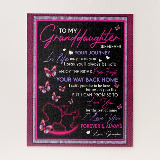 Granddaughter Lovers | Letter To My Granddaughter Jigsaw Puzzle (Vertical)