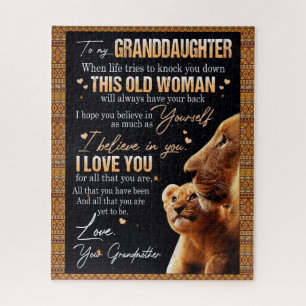 Granddaughter Lovers Letter To My Granddaughter Jigsaw Puzzle