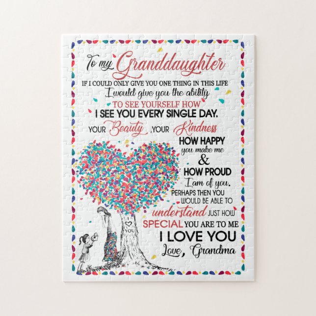 Granddaughter Lovers | Letter To My Granddaughter Jigsaw Puzzle (Vertical)