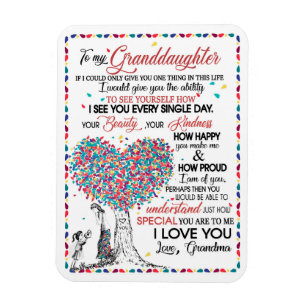 Granddaughter Lovers   Letter To My Granddaughter Magnet
