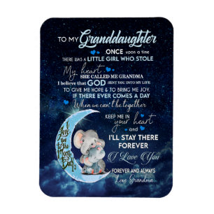 Granddaughter Lovers   Letter To My Granddaughter Magnet