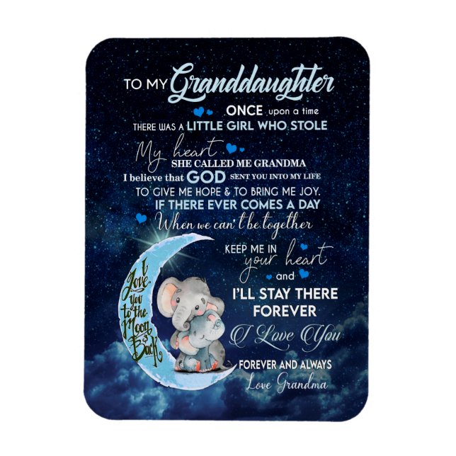 Granddaughter Lovers | Letter To My Granddaughter Magnet (Vertical)