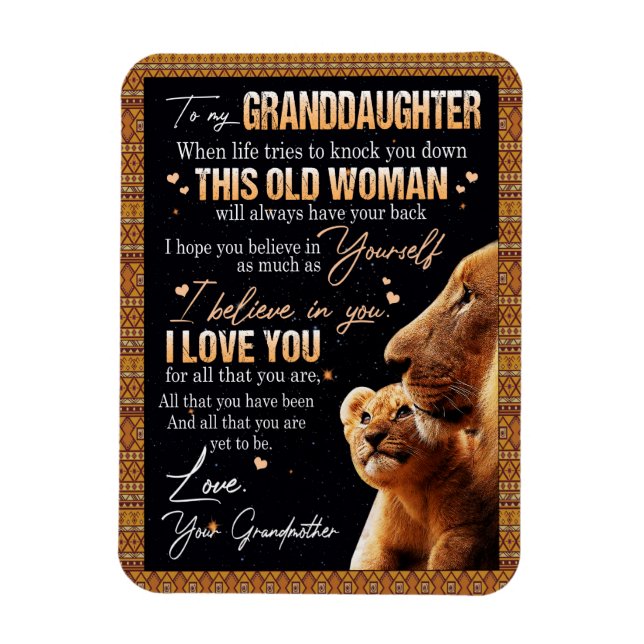 Granddaughter Lovers | Letter To My Granddaughter Magnet (Vertical)