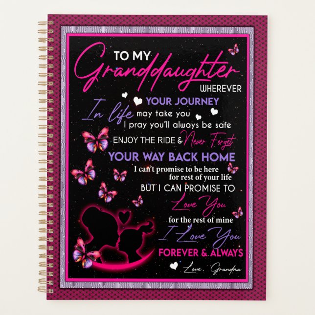 Granddaughter Lovers | Letter To My Granddaughter Planner (Front)