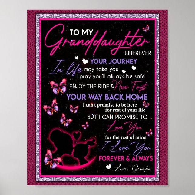 Granddaughter Lovers | Letter To My Granddaughter Poster (Front)