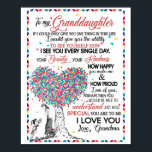 Granddaughter Lovers | Letter To My Granddaughter Poster<br><div class="desc">Granddaughter Lovers | To My Granddaughter Special You Are To Me I Love You Love From Grandma</div>