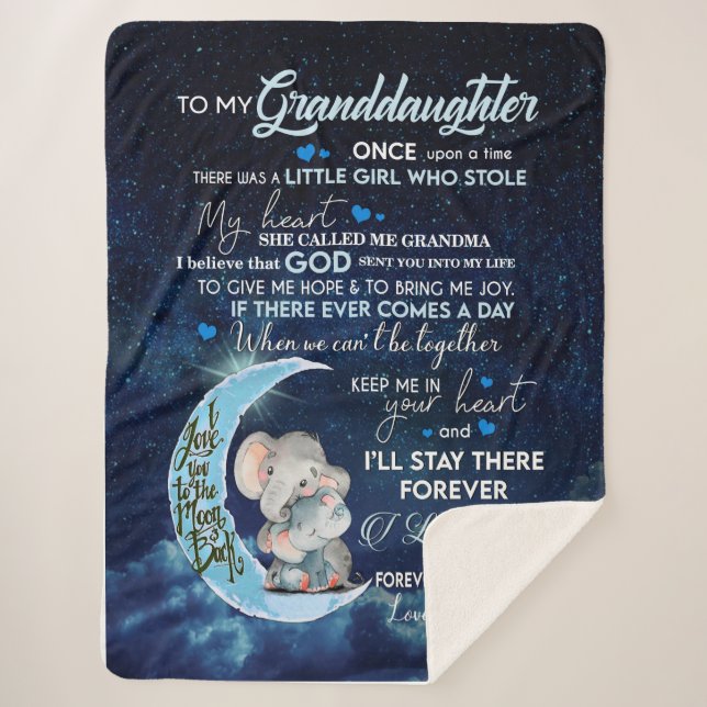 Granddaughter Lovers | Letter To My Granddaughter Sherpa Blanket (Front)