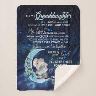 Granddaughter Lovers   Letter To My Granddaughter Sherpa Blanket