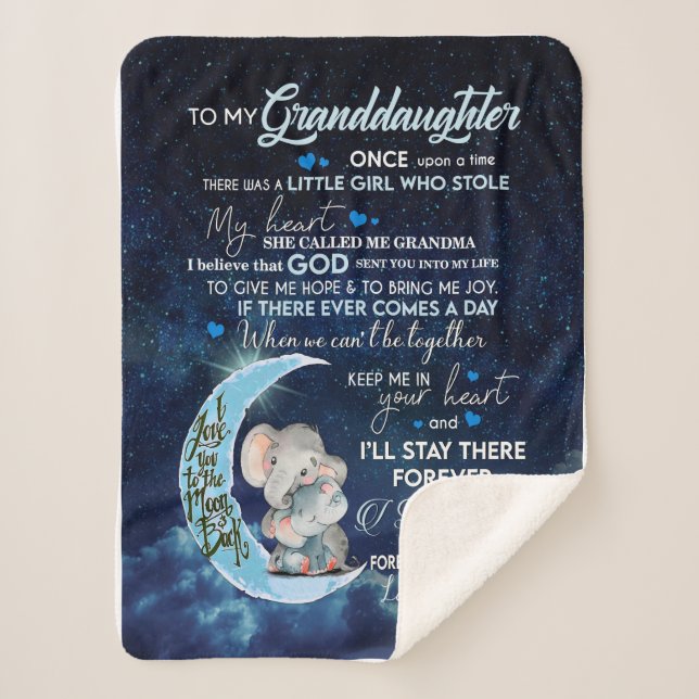 Granddaughter Lovers | Letter To My Granddaughter Sherpa Blanket (Front)