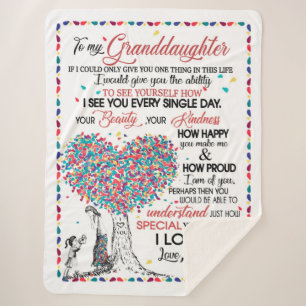 Granddaughter Lovers Letter To My Granddaughter Sherpa Blanket
