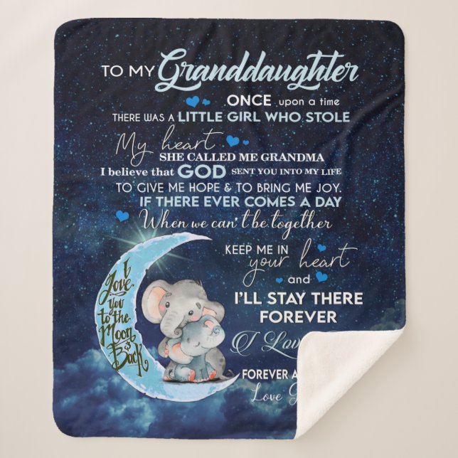 Granddaughter Lovers | Letter To My Granddaughter Sherpa Blanket (Front)