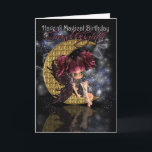 Granddaughter Magical Birthday cute little moon fa Card<br><div class="desc">Granddaughter Magical Birthday cute little moon fairy by moonlake</div>