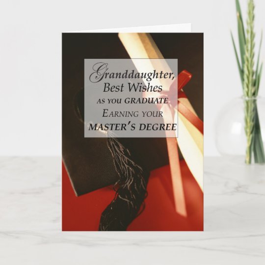 Granddaughter Master’s Degree Graduation Wishes Card | Zazzle.co.uk