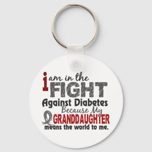 Granddaughter Means World To Me Diabetes Key Ring