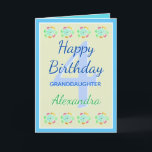 Granddaughter Modern Keepsake Birthday Card<br><div class="desc">A lovely minimalist,  modern designed birthday card for a dear granddaughter. Personalize with name and age to make this card a lovely keepsake for years to come.</div>