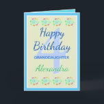 Granddaughter Modern Keepsake Birthday Card<br><div class="desc">A lovely minimalist,  modern designed birthday card for a dear granddaughter. Personalize with name and age to make this card a lovely keepsake for years to come.</div>
