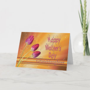 Granddaughter, Mother's Day tulips Card