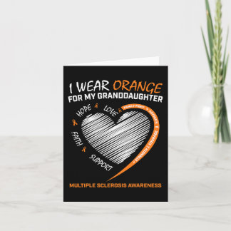 Granddaughter Multiple Sclerosis Apparel Ms Awaren Card