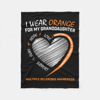 Granddaughter Multiple Sclerosis Apparel Ms Awaren Fleece Blanket