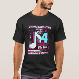 Granddaughter Musical Birthday Queen 4 Years Old T-Shirt