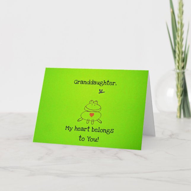 Granddaughter, my heart belongs to you! holiday card (Front)