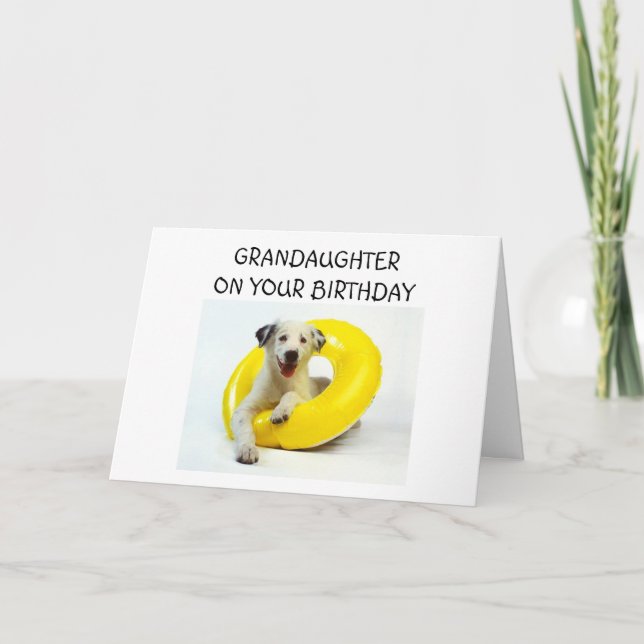 GRANDDAUGHTER ON YOUR BIRTHDAY CARD (Front)