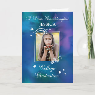 Granddaughter Personalise College Graduation Quote Card