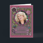 Granddaughter, Photo card for a birthday<br><div class="desc">Say Happy Birthday with a delightful scrap-booking crafts effect card. Add a picture of the birthday girl to personalise this wonderful card. With lots of flowers,  butterflies,  and bows,  this card is sure to delight. Copyright Norma Cornes. Please note this is a printed card.</div>