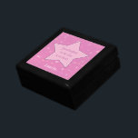 Granddaughter Pink Star Heart Gift Box<br><div class="desc">This is a wonderful jewellery or gift box for a grandparent to give to a granddaughter. It features your customised text on a pink heart bordered in white and maroon, and placed on a pretty pink confetti background of hearts and stars. Currently, the heart says "Granddaughters are the stars in...</div>
