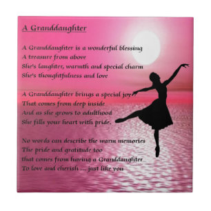 Granddaughter Poem - ballerina Tile