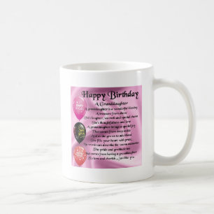 Granddaughter Poem - Happy Birthday Design Coffee Mug