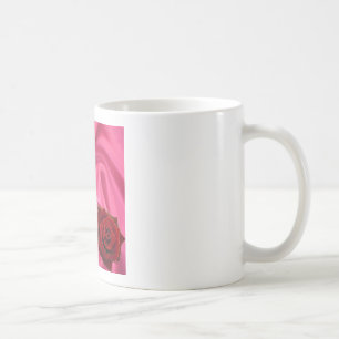 Granddaughter Poem - pink silk & rose Coffee Mug