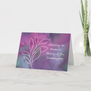 Granddaughter Religious Birthday Blessings  Card
