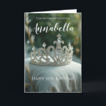 Granddaughter Sixteenth Birthday Elegant Silver Card<br><div class="desc">Granddaughter Sixteenth Birthday Elegant Silver Card</div>