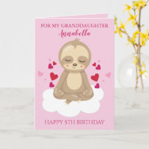 Granddaughter Sloth Birthday