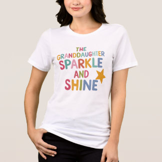 Granddaughter Sparkle Shine Christmas Tri-Blend Shirt