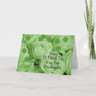 granddaughter St. Patrick's Irish roses Card