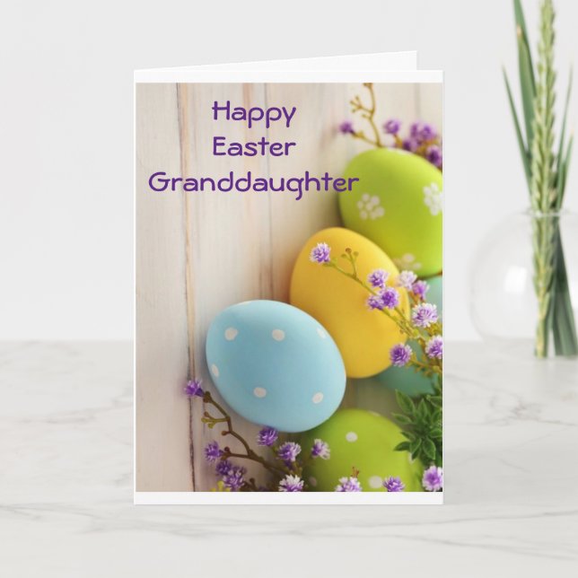 **GRANDDAUGHTER** TO YOU AT EASTER CARD (Front)