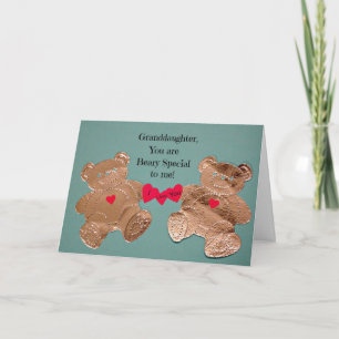 Granddaughter, you are Beary Special to me! Holiday Card