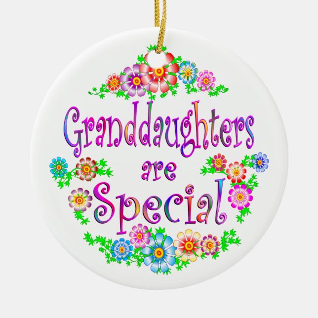 GRANDDAUGHTERS are Special Ceramic Tree Decoration (Front)