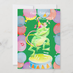 Granddaughter's Birthday Greetings Card. Thank You Card