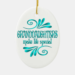 Granddaughters Make Life Special Ceramic Tree Decoration
