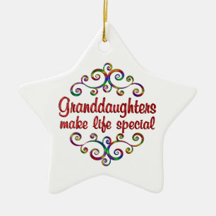Granddaughters Make Life Special Ceramic Tree Decoration